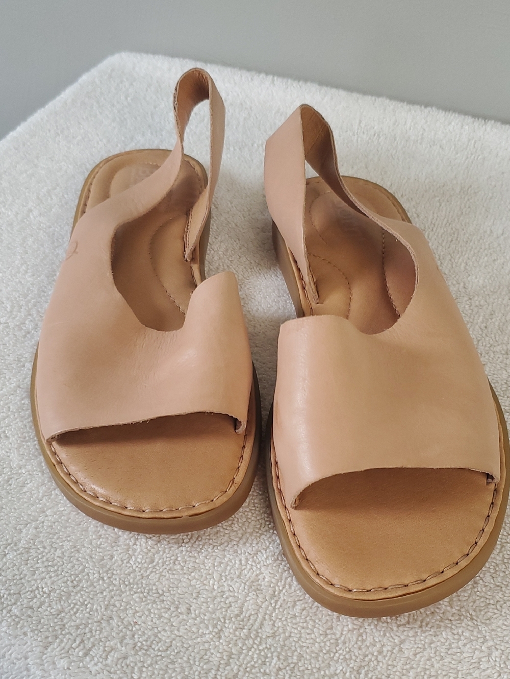 Born Inlet Slingback Women's Open-Toe  Sandals in Nude. Size 7